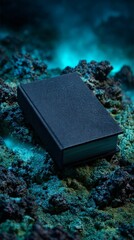 Black Book on Colorful Lava Surface