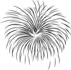 A collection of various festive fireworks displays, Festive fireworks. New year banner. Happy holiday celebration party with black fireworks.