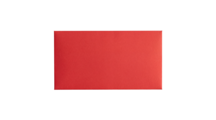 Blank Red Paper Card Mockup isolated PNG with Transparent Background