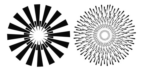 A collection of various festive fireworks displays, Festive fireworks. New year banner. Happy holiday celebration party with black fireworks.