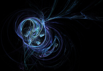 Crazy mystical coloured light effects. Incredible combinations of abstract light lines