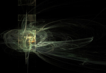 Crazy mystical coloured light effects. Incredible combinations of abstract light lines