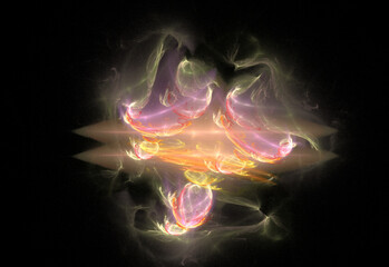 Crazy mystical coloured light effects. Incredible combinations of abstract light lines