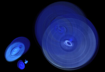 Crazy mystical coloured light effects. Incredible combinations of abstract light lines