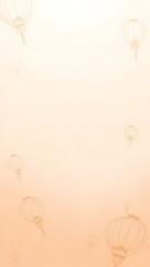 Abstract illustration of orange lanterns against a soft gradient background