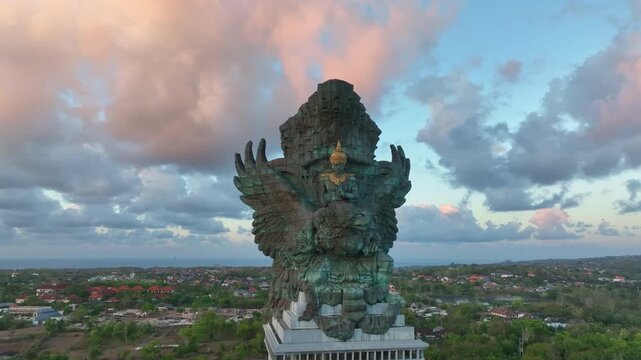 Statue of Hindu god Garuda Vishnu Kenkhana. in Garuda Vesnu Kenjana Cultural Park, Bali, Indonesia.