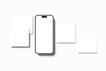 Blank social media story post for mockup - 3D Illustration