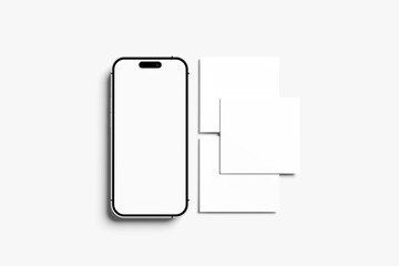 Blank social media story post for mockup - 3D Illustration