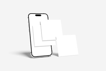 Blank social media story post for mockup - 3D Illustration