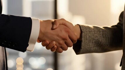 Business Handshake Between Professionals Symbolizing Trust and Partnership - AI Generated