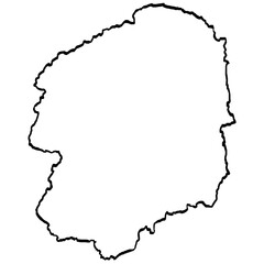 栃木県地図 筆タッチ 和風 関東 東日本 / A brushstroke map of Tochigi Prefecture