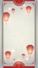 Elegant background design with hanging lanterns festive atmosphere