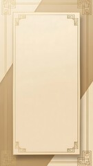 Elegant beige and gold frame design with decorative corner elements