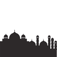 Mosque Shilhouette Illustration