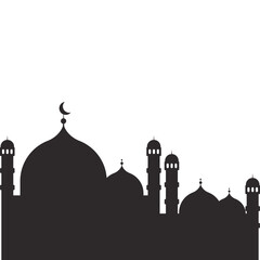 Mosque Shilhouette Illustration