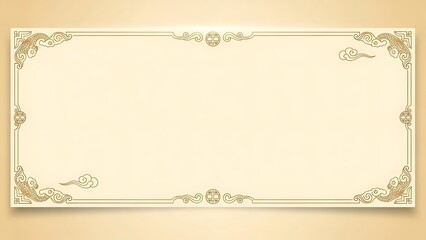 Elegant ornamental frame design with blank center space for creative use