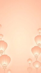 Elegant paper lanterns against a warm background for event decoration