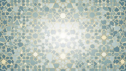 Intricate geometric pattern with a faded, luminous gradient background, evoking a sense of timeless elegance and sophisticated design