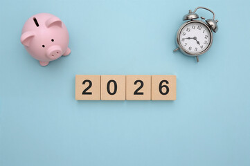 2026 financial planning concept with savings goals and lifestyle symbols