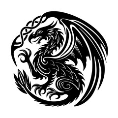 Obraz premium Dragon Western Celtic