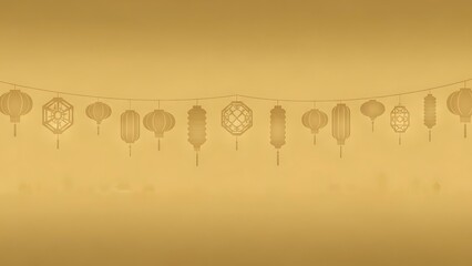 Golden lanterns illustration for celebrations and festive designs