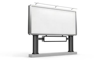 Obraz premium Blank billboard template for advertising design isolated on white background