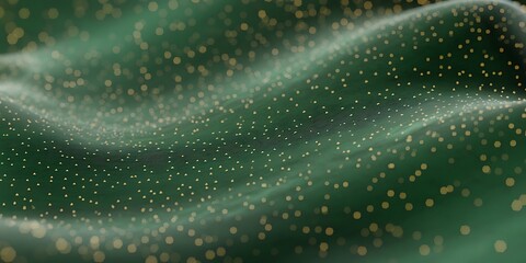 St patrick's day green background with shamrock pattern and raindrops