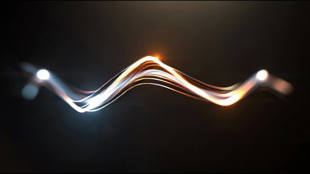 A futuristic logo reveal showcases abstract energy lines in motion against a dark background.