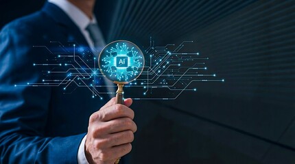 Artificial intelligence innovation and digital technology concept
