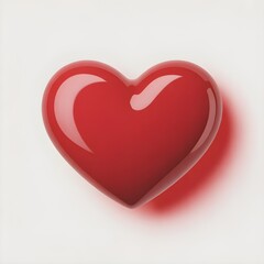 Vibrant red heart symbol
