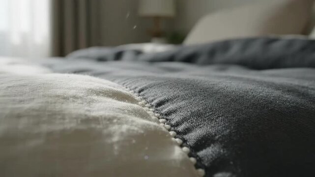 Cozy Bedroom Details Featuring Soft Bedding And Calming Natural Light At Home