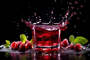 red currant in glass