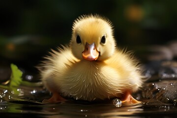 baby duck on the beach