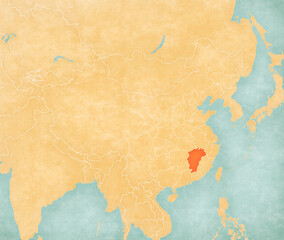 Map of China - Jiangxi