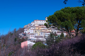 The landscape of Sant'Angelo Limosano, a small town in Molise, Italy.