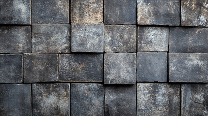 Anthracite gray stone concrete tiles and patio slabs create a textured background suitable for terrace floors, walls, and decking, showcasing modern, durable, and sleek surfaces