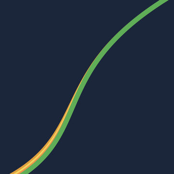 Abstract retro wavy lines background with colorful flowing curves green lines