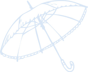 hand drawn illustration of an umbrella