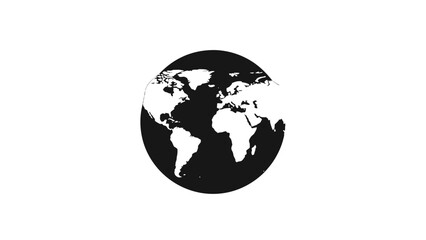 3D abstract globe illustration of the planet earth world map featuring blue and green continents over a black background for global business and travel geography © Wisnu505