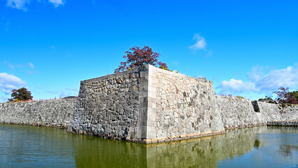 赤穂城　本丸外堀と横矢枡形　兵庫県赤穂市