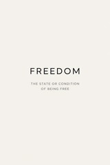 Minimalist Freedom Typography Poster with Modern Clean Design