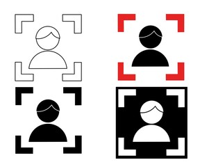 Set camera mode icon design vector on white background,camera mode set design icon,set camera mode design image,shot camera mode design set illustration 