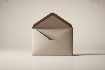 Open Empty Envelope Isolated on Clean Background