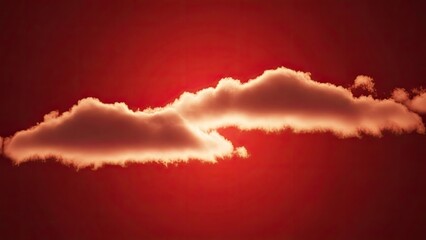 Fiery Red Sky With Wispy Clouds Creating A Striking Natural Phenomenon