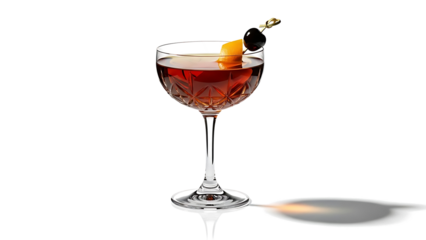 A sophisticated classic cocktail served in an elegant cut-crystal coupe glass