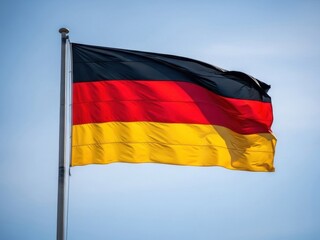 German National Flag Under Blue Sky