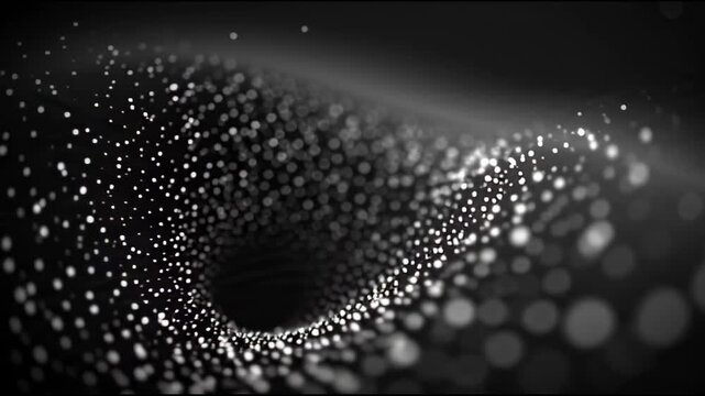 Glowing dots gather in a mesmerizing particle-based logo reveal effect.