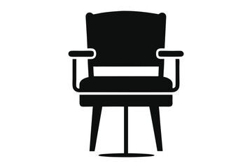 Fototapeta premium desk chair silhouette line art vector illustration