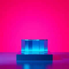 3d render of a glass cube