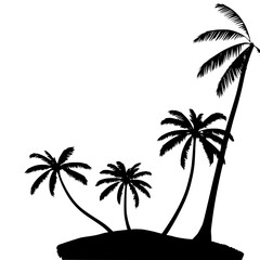 Fototapeta premium palm trees silhouette